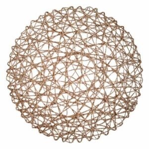 6 Pack Fine Paper Rope Messy Knitting Placemats Wicker Chargers Dining Set Table Plates Dining Set Table And 4 Chairs