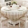 European Jacquard Table Cloth Classical Rectangle Tablecloths For Events Chair Covers Lace Table Microwave Oven Cover Nappe Noel
