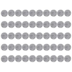 50Pcs Round Shaped Table Chair Furniture Leg Felt Mat Pad Gray