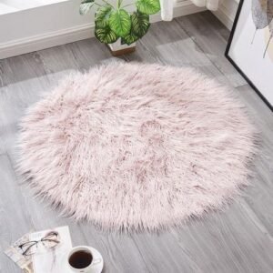 Round Shaggy Fluffy Rugs Chair Yoga Mattress Bed Side Hairy Seat Carpet Home Textile Footcloth Tea Table Carpet