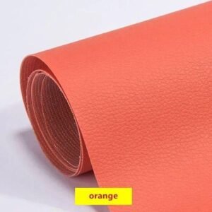 orange 100 250x137cm S Adhesive Leather Stickers for Sofa Repair Patch Furniture Table Chair Sticker Seat Bed Fix Artificial Leather