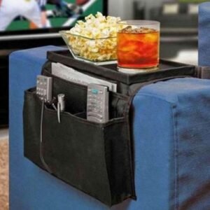 New 6 Pocket Organiser Couch Foldable Sofa Chair Arm Rest Table Organizer Tray Sofa Pockets Magazine Rack Storage Bags