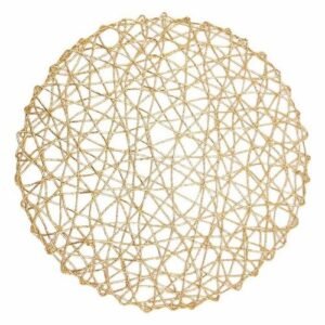 6 Pack Fine Paper Rope Messy Knitting Placemats Wicker Chargers Dining Set Table Plates Dining Set Table And 4 Chairs