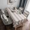 Table Cloths Chair Sashes For Wedding Events Homes Modern Tripe Tablecloths Rectangular Table Cloth Squre For Home Deacoration