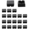 Square Table Chair Leg Tube Pipe Feet Insert Cap 25mmx25mm 2