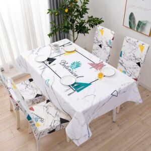 Waterproof Dining Set Of 6 Pieces Table Cloth Spandex Stretch Chair Cover Chaise Couch Stool Protector Dining Room Kitchen