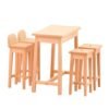 1/12 Scale Dolls House Wooden Bar Table and Chairs Set f