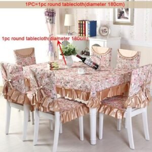 European Style Chair Cushion Set Waterproof Tablecloth For Banquet Dinning Table Cover 6 Sizes Home Tablecloth 1/8/12pieces/set