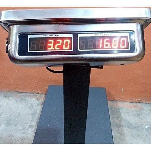 World choice DIGITAL SCALE PLATFORM DOUBLE DISPLAY METAL BASE -100KG