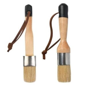 2 Pcs Chalk & Wax Paint Brush Set DIY Painting And Waxing Tool For Chairs, Chalk Painting Table And Wood Refinishing