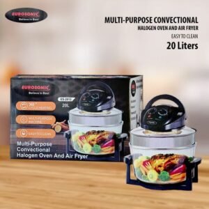 Eurosonic 20 Litre Black Premium Convection Halogen Oven Cooker