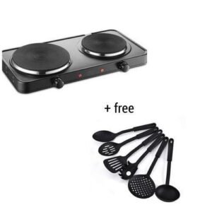 Electric Hotplate - Double Burner + Free Gift