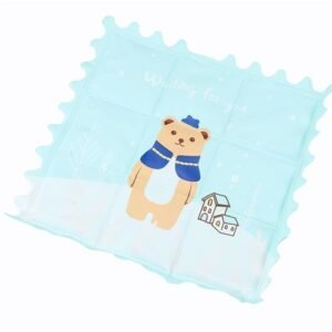 Summer Ice Cushion Waterproof Cool Foldable Office Home Chair Sofa Cushion Car Table Pets Mat Computer Thermal Pad  New,Blue Bear NO5122