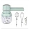USB 2-in-1 Electric Milk Bubbler+egg Beater+meat Grinder