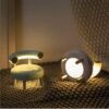 LED Desk Lamp, Peculiar Chair, Small Desk Lamp, USB Charging, Student Reading Night Light White