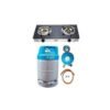 12.5kg Gass Cylinder+glass Double Burner, Meter Regulator,