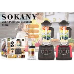 Sokany Multi-purpose 2.5L Blender With Extra Mill Jar-5000W