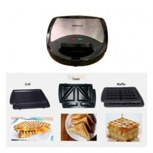Sokany Sandwich Maker 3 In 1 Toaster/Waffle/Grill