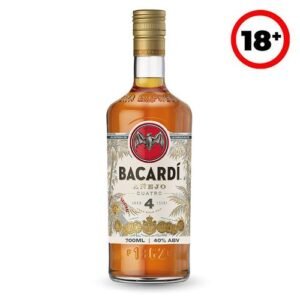 Bacardi Anejo Cuatro 4 Year Old Gold Rum 70cl