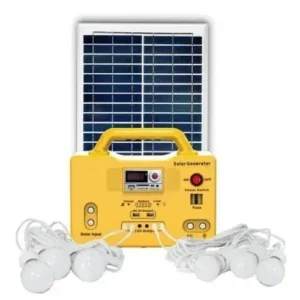 Ac/dc Solar Generator With Lithum Battery And 6 Bulbs