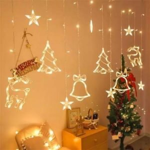 Christmas Lights Christmas Characters Curtain Star Light