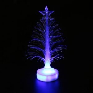 LED Christmas Tree Design Night Light Beside Atmosphere Lamp Battery Powered Operated Colorful Flash Lighting Effect for Xmas Festival Holiday Gift Present Portable NO5119