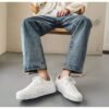 Men's Slip On Sneakers Driving Shoes - White