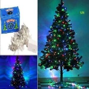 Christmas 5ft Christmas Tree + 100 Bulbs Multicolor