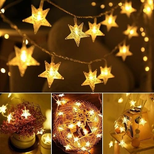10 LED Star Lights, Indoor/Outdoor Decorative Light Garlands