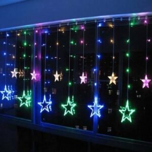 Christmas Lights Stars Curtain Light (Multicolor)