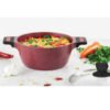 SQ Professional Nea Stockpot Marble Effect - 20cm - Red